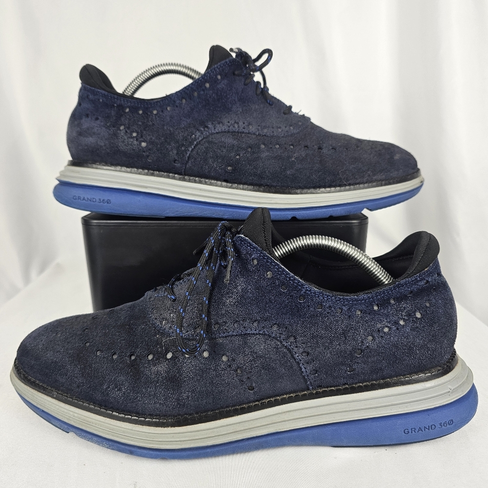 New Cole Haan Original Grand Ultra Wingtip Oxford C32191 Size 9.5 Mens Shoe Blue